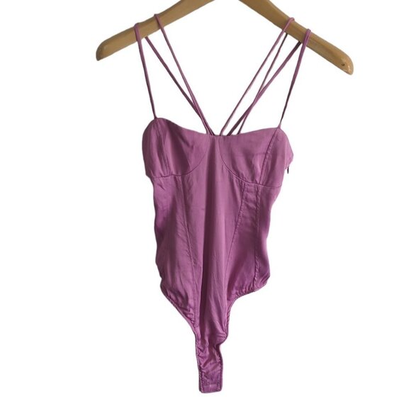 Zara Satin-Effect Strappy Bodysuit - Picture 5 of 8